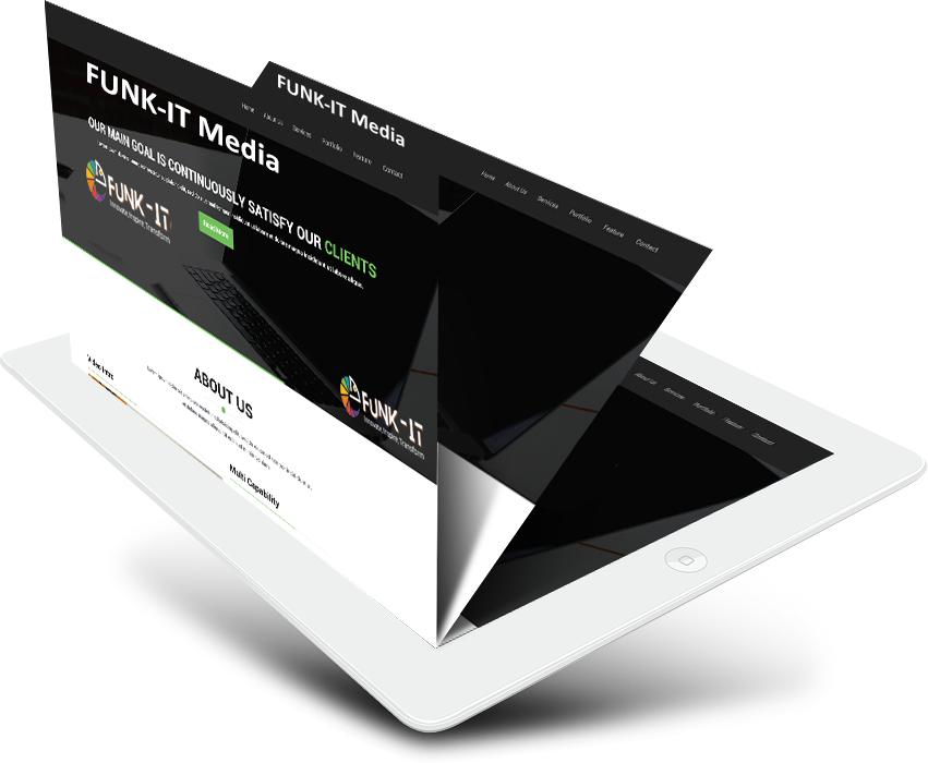 Illustration of a responsive website design across different screens